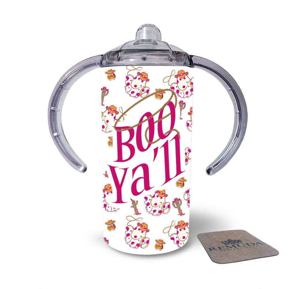 Boo Ya'll - Kids Western Halloween Girls Sippy Cup w/ Transition Lid
